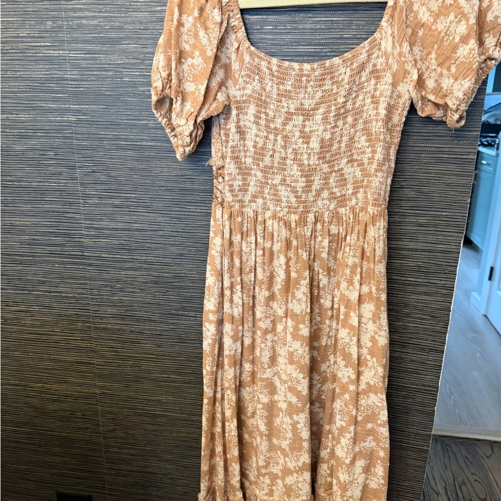 Free People Tan Floral Maxi Dress - Picture 3 of 5
